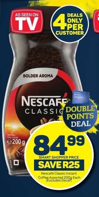 Pick n Pay Nescafé Classic Instant Coffee Assorted 200g Each (Excludes Decaf) offer