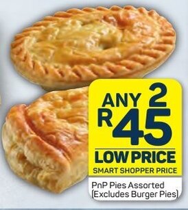 Pick n Pay PnP Pies Assorted (Excludes Burger Pies) offer