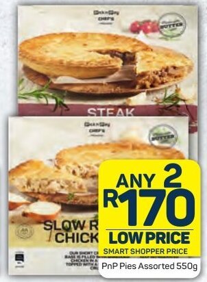 Pick n Pay PnP Pies Assorted 550g offer