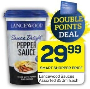 Pick n Pay Lancewood Sauces Assorted 250ml Each offer