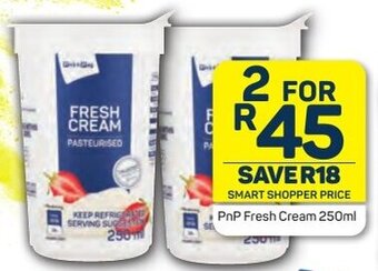 Pick n Pay PnP Fresh Cream 250ml offer