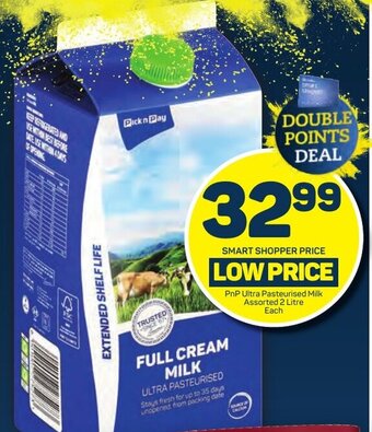 Pick n Pay PnP Ultra Pasteurised Milk Assorted 2 Litre offer