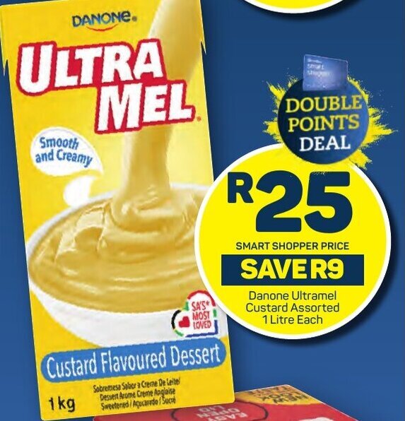 Danone Ultramel Custard Assorted 1 Litre Each offer at Pick n Pay