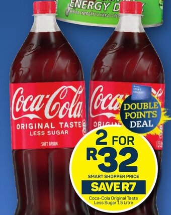 Pick n Pay Coca-Cola Original Taste Less Sugar 1.5 Litre offer