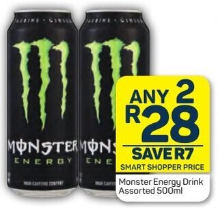 Pick n Pay Monster Energy Drink Assorted 500ml offer