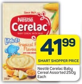 Nestlé Cerelac Baby Cereal Assorted 250g Each