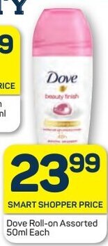 Pick n Pay Dove Roll-on Assorted 50ml Each offer