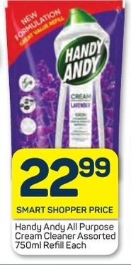 Pick n Pay Handy Andy All Purpose Cream Cleaner Assorted 750ml Refill Each offer