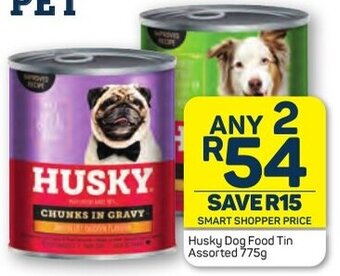 Pick n Pay Husky Dog Food Tin Assorted 775g offer