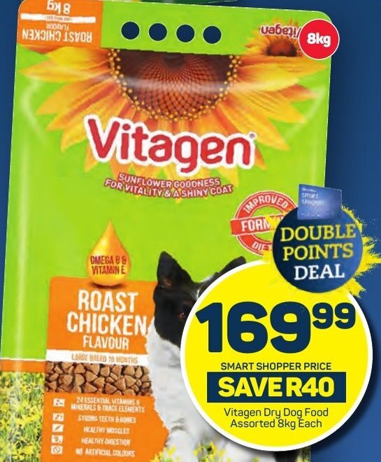 Vitagen Dry Dog Food Assorted 8kg Each offer at Pick n Pay