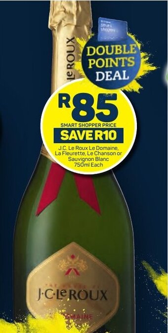 J.C. Le Roux Le Domaine, La Fleurette, Le Chanson or Sauvignon Blanc 750ml Each