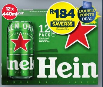 Pick n Pay Heineken Lager 12x440ml Cans offer