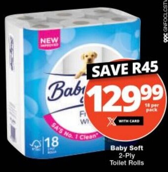 Checkers Baby Soft 2-Ply Toilet Rolls offer