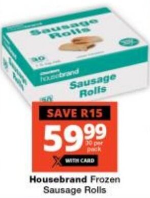 Checkers Housebrand Frozen Sausage Rolls offer