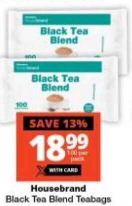 Checkers Housebrand Black Tea Blend Teabags offer