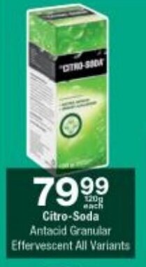 Checkers Citro-Soda Antacid Granular Effervescent All Variants offer