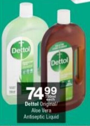 Checkers Dettol Original/ Aloe Vera Antiseptic Liquid offer