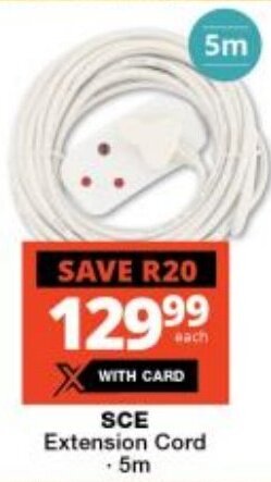 Checkers SCE Extension Cord . 5m offer
