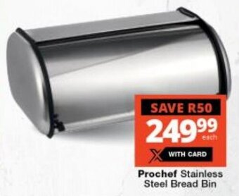 Checkers Prochef Stainless Steel Bread Bin offer