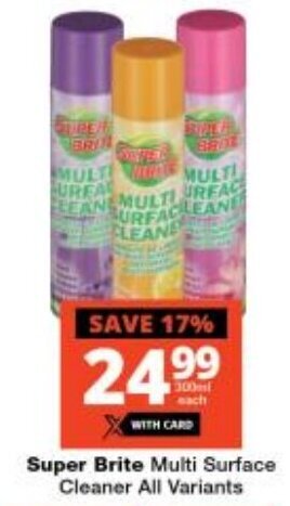 Checkers Super Brite Multi Surface Cleaner All Variants offer