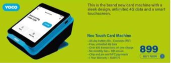 Incredible Connection Neo Touch Card Machine offer