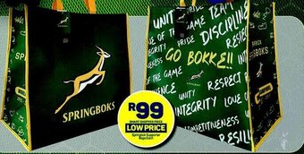 Pick n Pay Springbok Supporter Bags Each offer