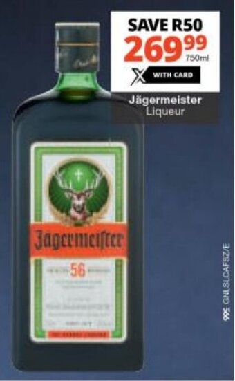 Checkers Jägermeister Liqueur offer