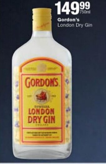 Checkers Gordon's London Dry Gin offer
