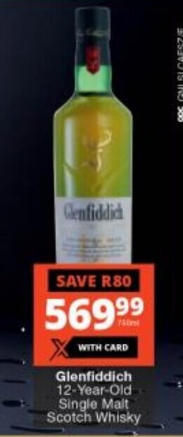 Checkers Glenfiddich 12-Year-Old Single Malt Scotch Whisky offer