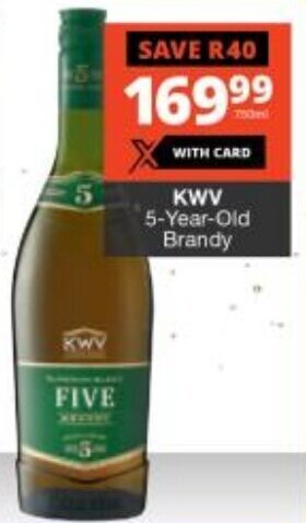Checkers KWV 5-Year-Old Brandy offer