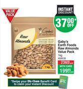 Dis-Chem Gaby's earth foods raw almonds value pack-1kg per pack offer