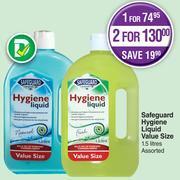 Dis-Chem Safeguard hygiene liquid value size assorted-1.5l offer