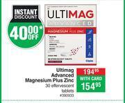 Dis-Chem Ultimag advanced magnesium plus zinc 30 effervescent tablets offer