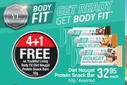 Dis-Chem Body fit diet nougat protein snack bar assorted-50g each offer