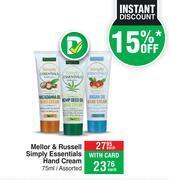 Dis-Chem Mellor & russell simply essentials hand cream assorted-75ml each offer