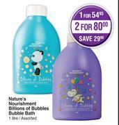 Nature's nourishment billions of bubbles bubble bath assorted-1l