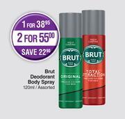 Dis-Chem Burt deodorant body spray assorted-for 1 x 120ml offer