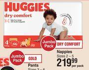 Dis-Chem Huggies jumbo pack dry comfort nappies sizes 2-5-per pack offer