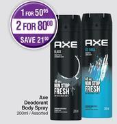 Dis-Chem Axe deodorant body spary assorted-for 1 x 200ml offer