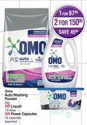 Dis-Chem Omo auto washing powder 2kg or liquid 1.5l or power capsules 16 capsules assorted-for 1 offer