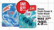 Harpic fresh power 6 toilet block assorted-35g each