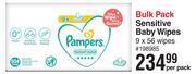 Dis-Chem Pampers bulk pack sensitive baby wipes 9 x 56 wipes-per pack offer