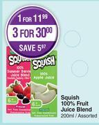 Dis-Chem Squish 100% fruit juice blend assorted-200ml offer