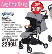 Dis-Chem Bambino traveller lx stroller black or grey-each offer