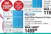 Dis-Chem Bambino super wide pressure fit gate 75cm-131cm offer