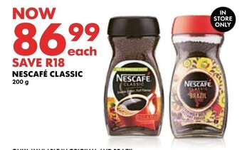 Woolworths NESCAFÉ CLASSIC 200g offer