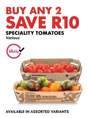 Woolworths SPECIALITY TOMATOES offer