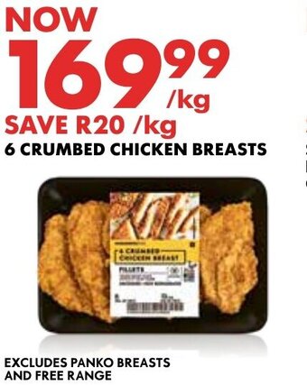 Woolworths 6 CRUMBED CHICKEN BREASTS offer