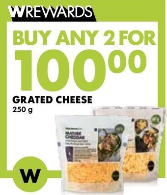 Woolworths GRATED CHEESE 250 g offer