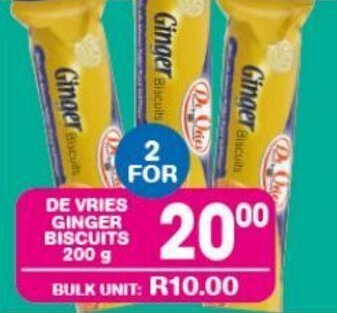 Giant Hyper DE VRIES GINGER BISCUITS 200g offer